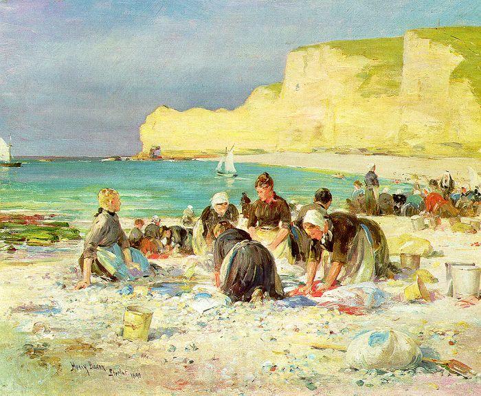 Henry Bacon Etretat Spain oil painting art